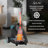 SALAV Performance Series Standing Garment Steamer with Empty Tank Alert, Auto Shut Off & Descaler Packets Included in Black-120840620