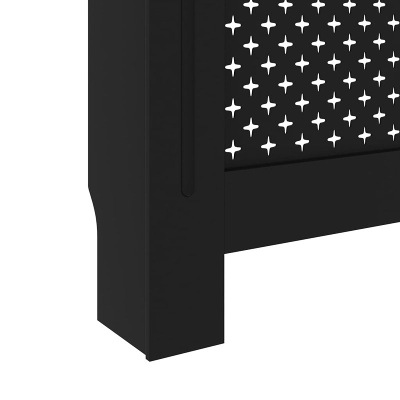 Dayanara Radiator Cover, Black, 81cm H x 152cm W x 19cm D