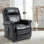 Fauteuil inclinable bleu en similicuir-2008930388
