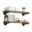 48" Industrial Rustic Wood Wall Shelf - Espresso Real Wooden Shelving