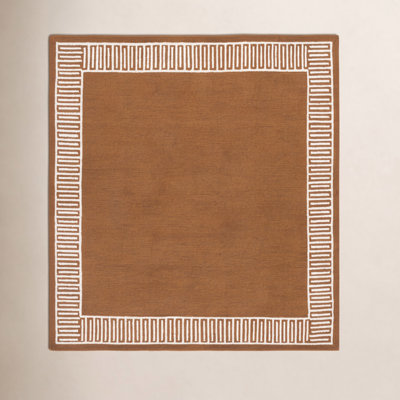 Hand-Tufted Geometric Wool Rug