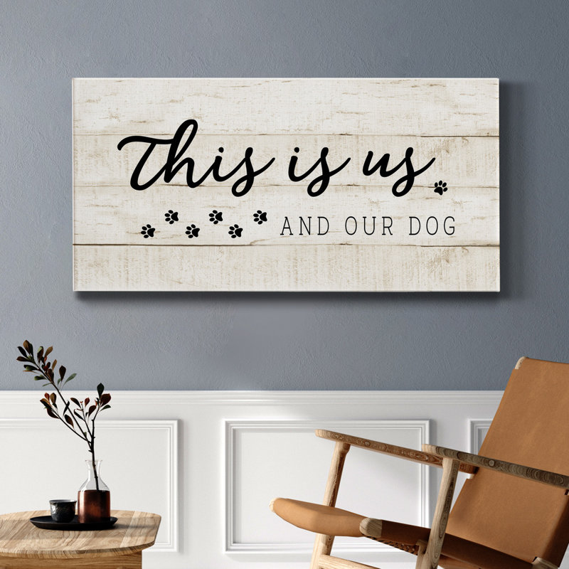 This is us and the dog - Impression sur toile tendue, H 40 po x l 20 po x P 1,5 po