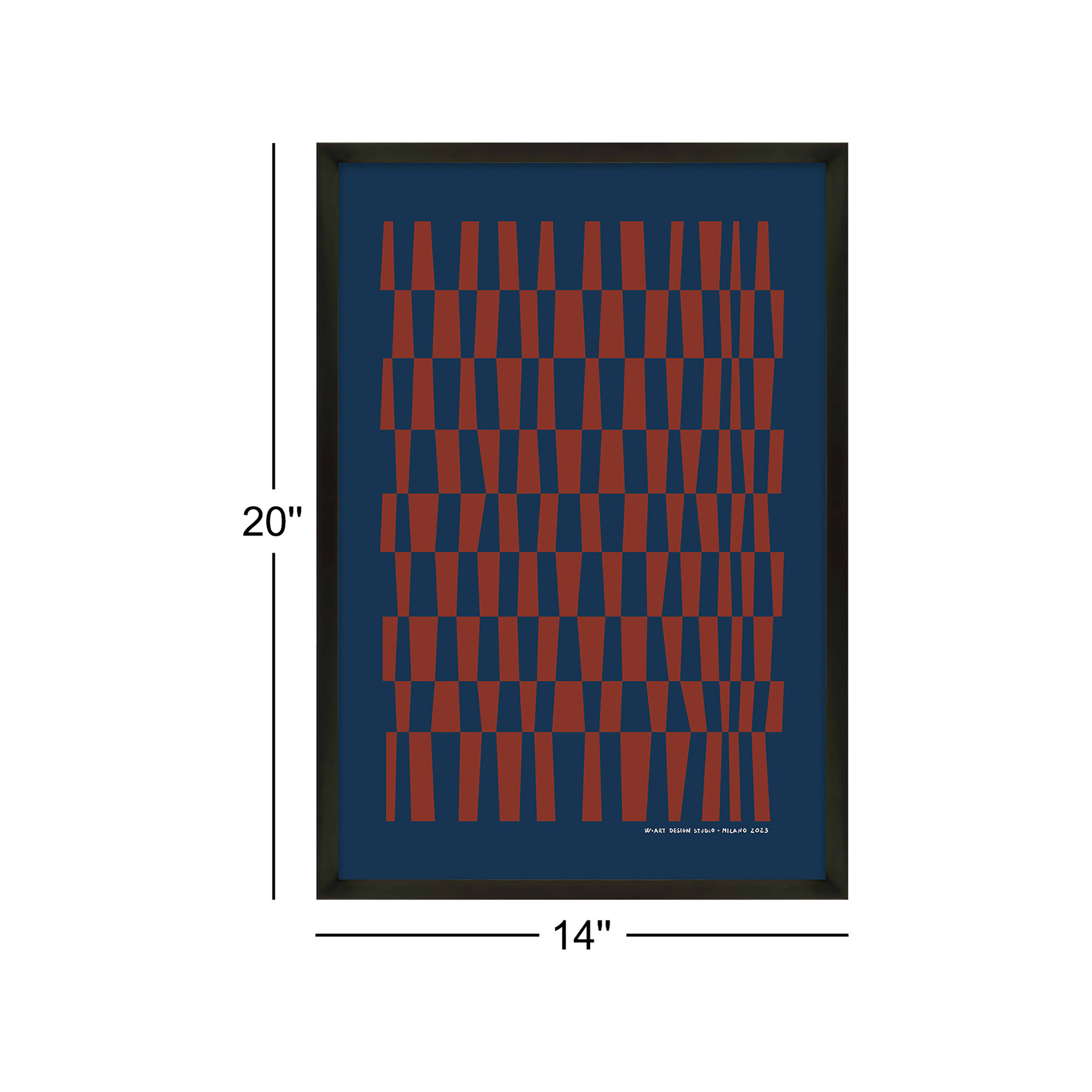 Vibrant Intersections 6 by Romina Gadler - Framed Wall Art, Black Framed, 20" H x 14" W