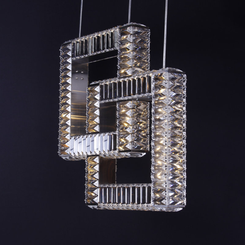Luminaire suspendu carré 20 lumières Lonan