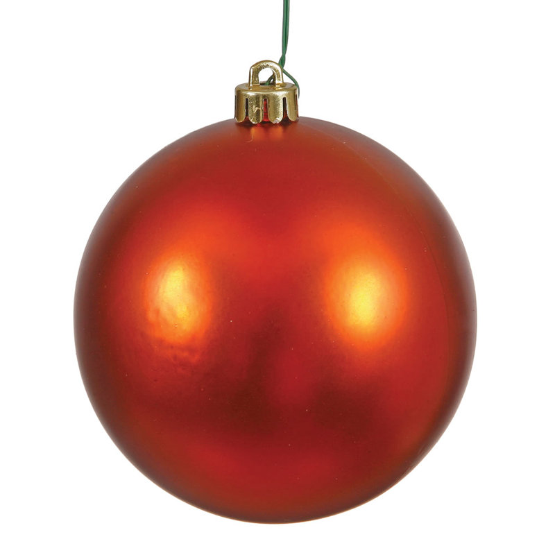 Décoration de boule décorative des Fêtes, Orange brûlé, 4.75"