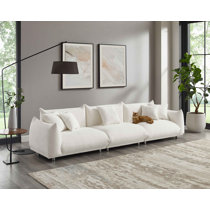 Emad 106.3 Upholstered Sofa Fluffy Cloud Sectional Couch Modern Comfy Sofas