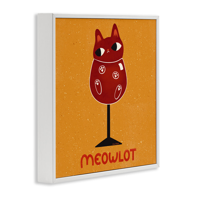 «Meowlot Cat Merlot», estampe numérique, conception de Carrie Cantwell, H 12 po x l 12 po