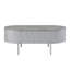 Table basse, gris ultrabrillant et chrome
