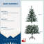Arbre de Noël artificiel illuminé 6 pi avec 200 lumières DEL, 500 branches réalistes et un pied en métal - Assemblage facile pour la maison, le bureau et les fêtes-1080964460