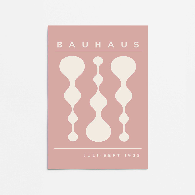 Pink Retro Bauhaus II, impression dans un cadre, Ne s’applique pas, H 16 po x l 12 po x P 0,1 po, Impression sans cadre