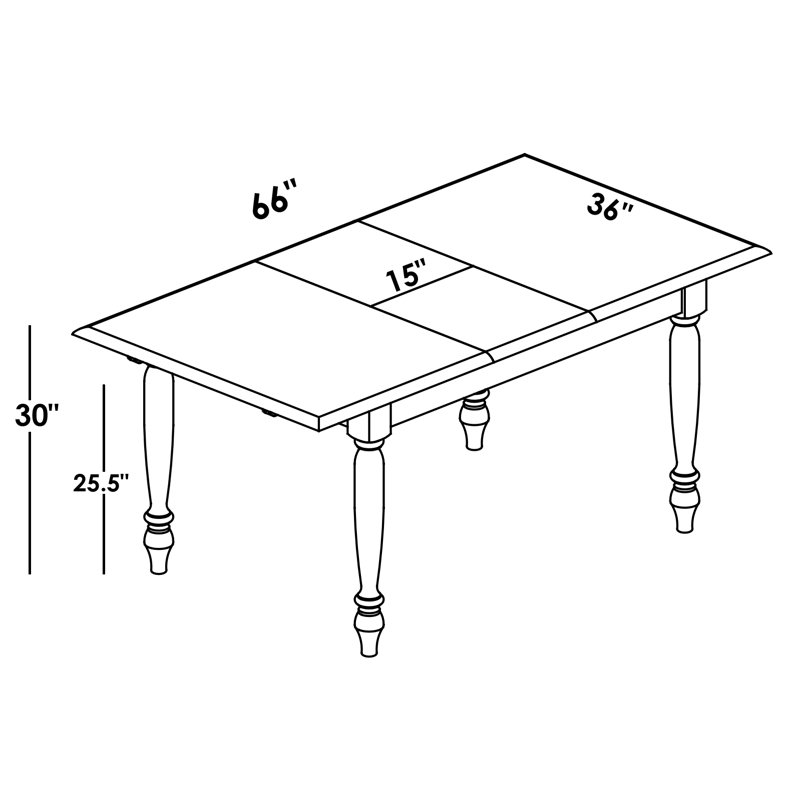 Table de salle à manger en bois d'hévéa Martello