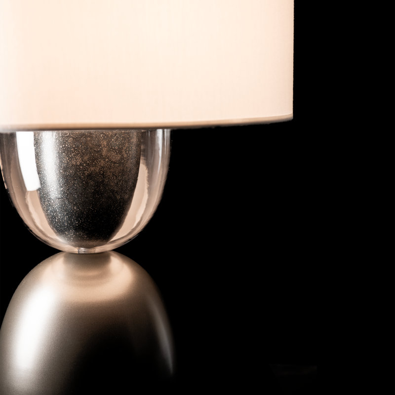 Union Table Lamp, Clear Steel, Dark Smoke