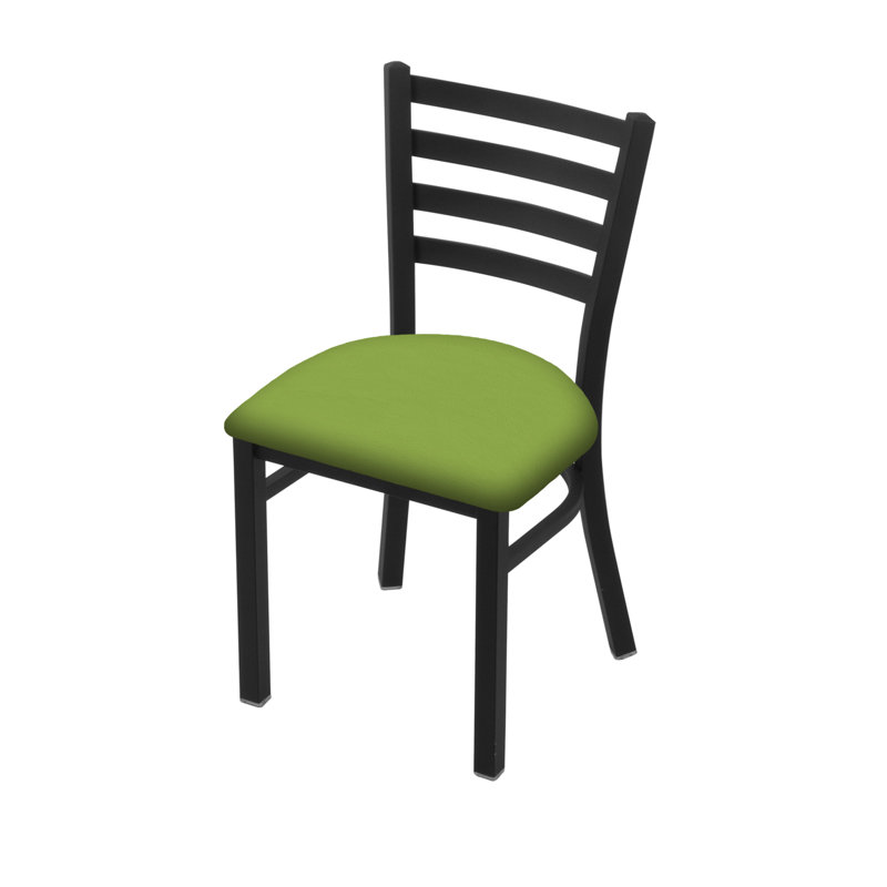400 Jackie Chair, Black Wrinkle, Vinyl-Canter Kiwi Green