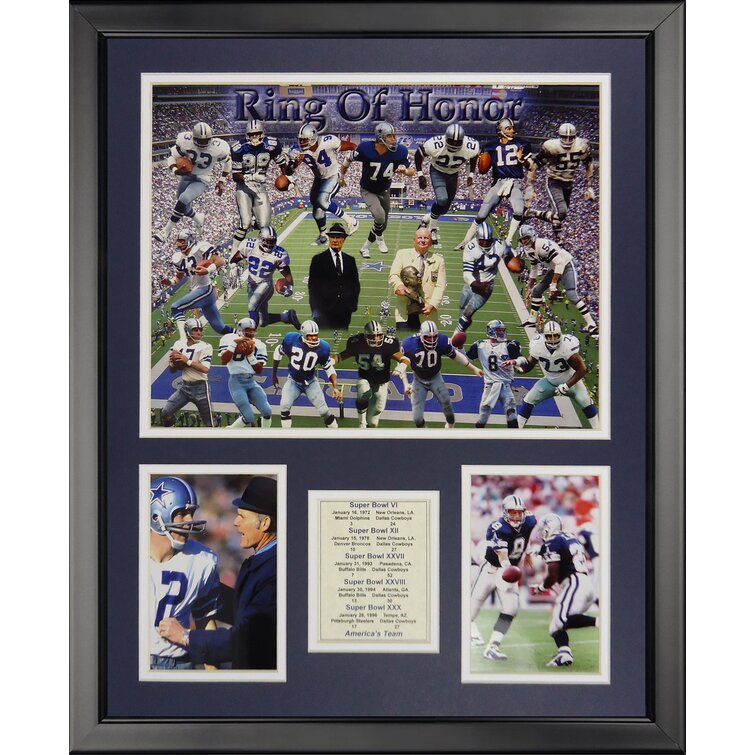 Dallas Cowboys Super Bowl Champions Poster, 5 Rings NFL Memorabilia Wall  Art Gift 