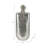 Glass Metallic Silver Solid Cylinder Bottle w and Orb Topper-89110001