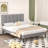 Auxter Upholstered Platform Bed Frame with Vertical Channel Tufted Adjustable Headboard, Velvet Fabric Mattress Foundation with Strong Wooden Slats, Heavy Duty, No Box Spring Needed, Noise-Free-1877220113-1877220115