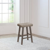 Kapono Upholstered Counter Stool with Solid Wood Frame