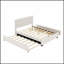 Lit plateforme tapissier avec lit gigogne et deux tiroirs, combinant confort, rangement et design moderne pour une solution parfaite pour la chambre à coucher.