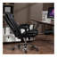 Fauteuil de massage avec chauffeur, repose-pieds, noir