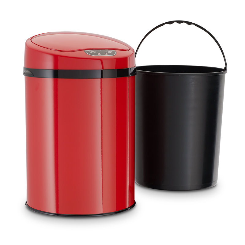 9 L Abfalleimer aus Edelstahl, Inox Red