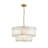 5/8 Light Gold 2-tiered Glass Adjustable Chandelier-1322572034-1322572038