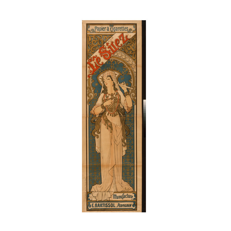 C. Liche Le Suez, Ca. 1900, art sur toile, H 32 po x l 10 po
