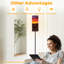  Lampe sur pied de 68,5 po sur pied à intensité variable en métal avec abat-jour en lin DEL Southwest Desert