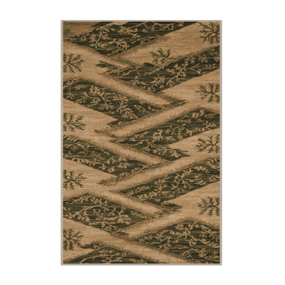 Machine Washable Nature Brown Area Rug