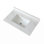 Dessus de meuble-lavabo en marbre, comptoir avec trous de robinet pré-percés, comptoir de salle de bain avec lavabo central encastré rectangulaire et Bianco Carrara Venato