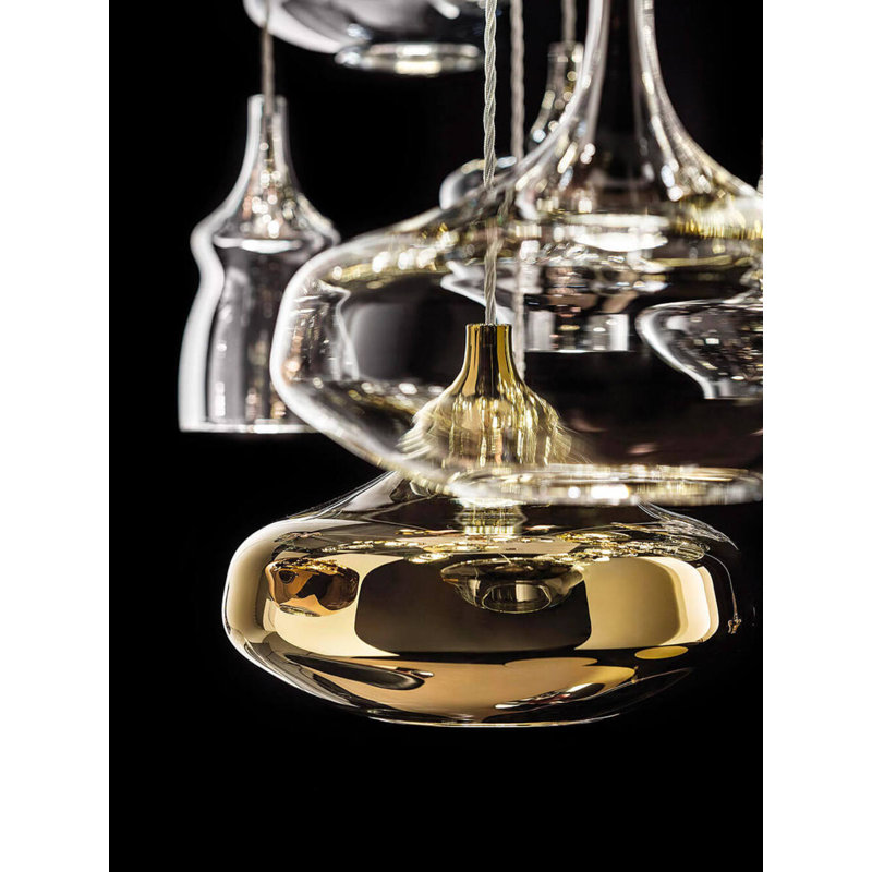 Lodes Nostalgia Suspension Lamp Transparent Cable Line-V, Gold