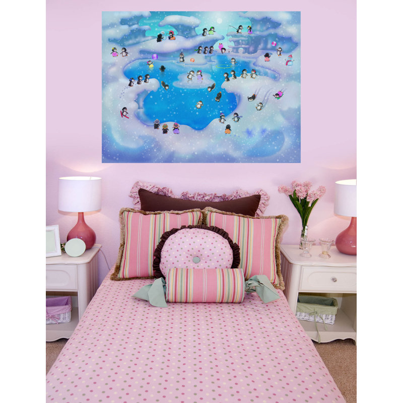 Adhésif décoratif pingouins, H 45,5 po x l 60 po