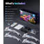 Guirlande lumineuse extérieure permanente de 60 m, éclairage intelligent RGB contrôlable par application, idéal pour terrasse, jardin, cour, fêtes, soirées et décoration tout au long de l'année.