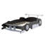 Lit plateforme en forme de voiture de course avec roues-128929979
