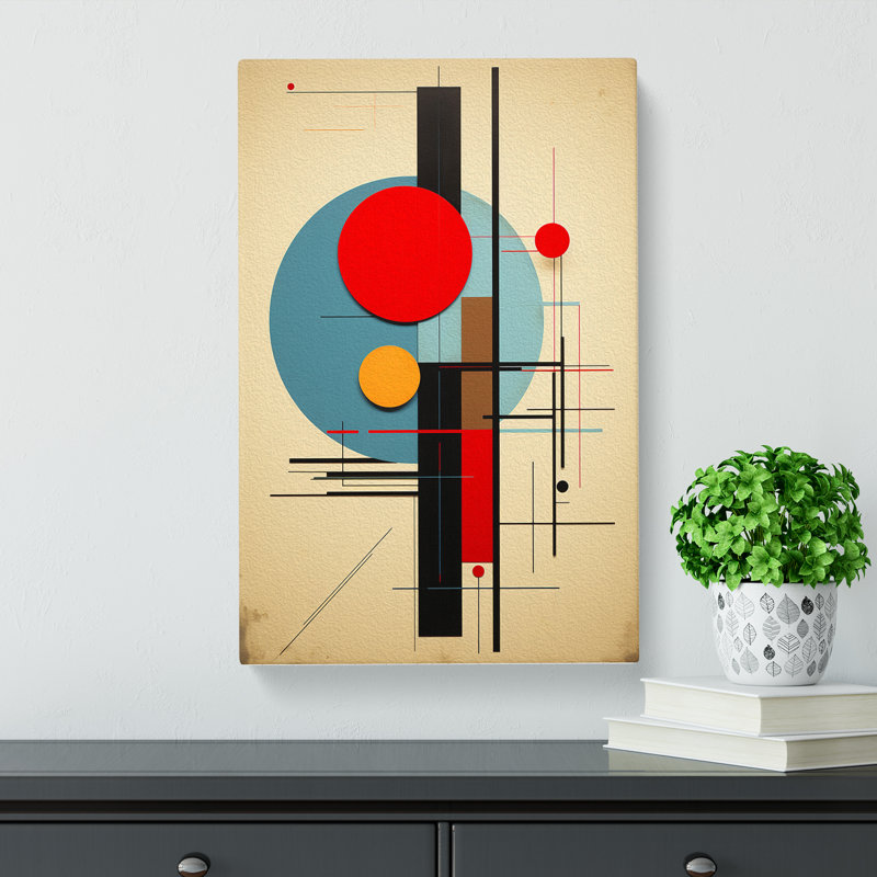Minimalist Art Constructivism - Wrapped Canvas, 60cm H x 40cm W x 3cm D