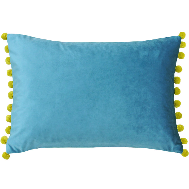 Fiesta Rectangular Scatter Cushion, Teal/Bamboo