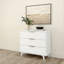 Commode 3 tiroirs l 37 po en bois massif avec poignées en métal-1103335530