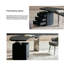 Banc de travail 86,61 "en bois massif noir italien non conventionnel-1436367985