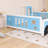 Frame Full Size Classic Car-Shaped Platform Bed With Wheels Shape-747568501-747568503