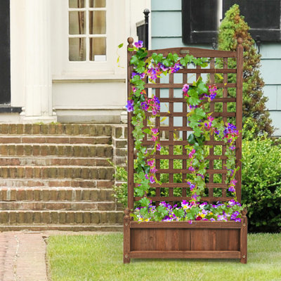 Georgia-May Wood Planter Box with Trellis