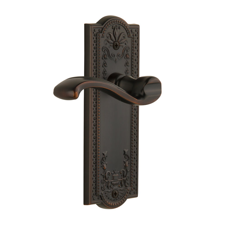 Grandeur Parthenon Plate Passage with Portofino Lever, Timeless Bronze, 2 3/4"