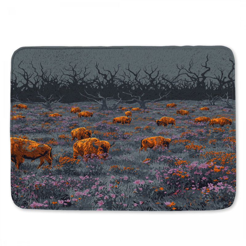 Tapis de bain Buffalo In Wildflowers Field, L 34 po x L 21 po