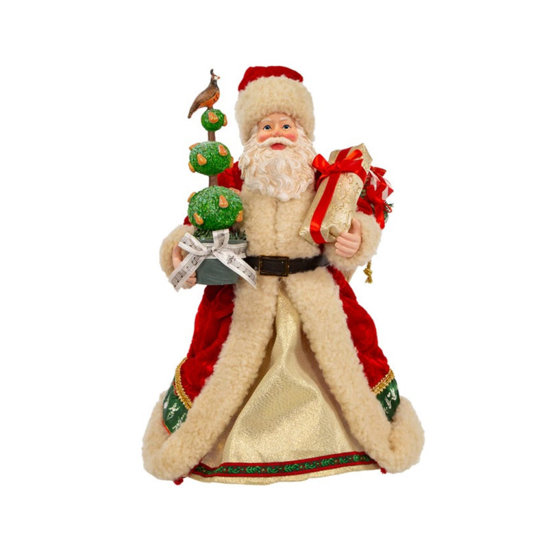 Kurt Adler Fabriche Musical 12 Days Of Christmas Santa, 10.5in