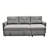 Grey L-Shaped Sectional , Versatile Sleeper For Small Spaces, 3 Stylish Sectional, Bed Living Area-1811128238