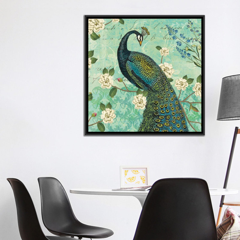 Peacock Arbor VI, impression sur toile tendue, H 37 po x l 37 po x P 1,5 po, Toile tendue, Pas de tapis