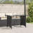 Ebern Designs Patio Table With Glass Top 43.3"X26.8"X27.6" Poly Rattan-1244978667
