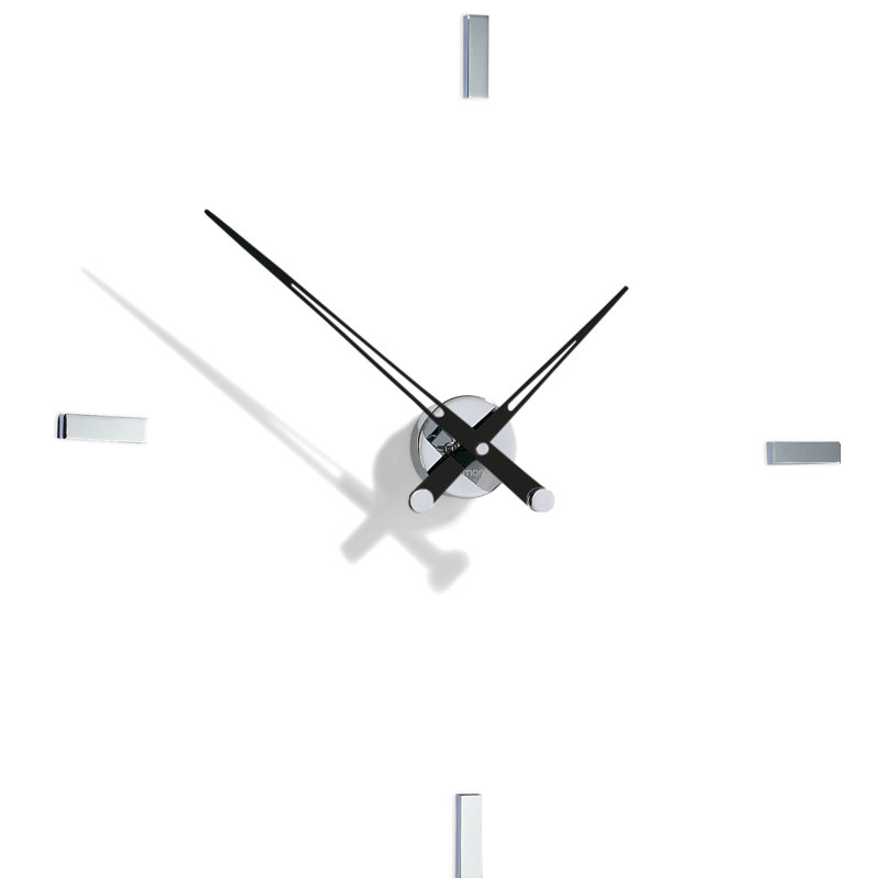 Très grande horloge murale 29,1339 "Tacon, Noir