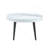 Modern Round Coffee Table - Annular Texture, Durable and Robust With a Diameter of 23.6 inches.Exquisite Suction Molding Process,Pattern Design, Sprayed Metal Leg.-1965621481