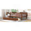 Lit de jour simple en bois avec deux tiroirs, noyer-720793752-720793750