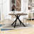 Barlene Modern Round Dining Table with Metal Cross Legs