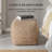 Sfera 16" Light Brown Upholstered Pouf Ottoman-404474607